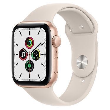 Apple Watch SE GPS Gold Aluminium Bracelet Sport Lumière Stellaire 44 mm