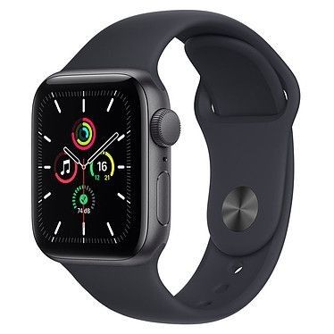 Apple Watch SE GPS Space Gray Aluminium Bracelet Sport Minuit 40 mm