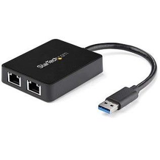 StarTech.com Adaptateur réseau USB 3.0 vers 2 ports Gigabit Ethernet 10/100/1000 Mbps