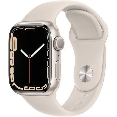 Apple Watch Series 7 GPS Aluminium Lumière Stellaire Sport Band 41 mm