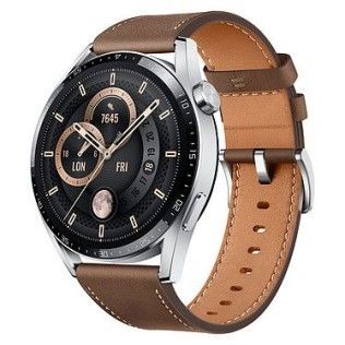 Huawei Watch GT 3 Classic (46 mm / Cuir / Marron)