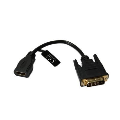 Adaptateur HDMI FEMELLE 19 pins vers DVI D MALE ( 24+1 ) 20cm