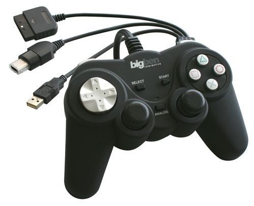 Bigben Manette analogique vibrante silver pour PlayStation 2