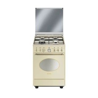 Smeg Piano de cuisson CO68GMP9 4 foyers gaz Crème